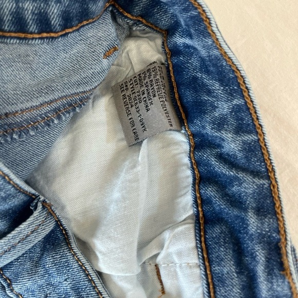 NWT Tractr Jeans Womens Size 10‎ 30 Blue Denim Wide Leg Rhinestone Studded - Picture 9 of 9